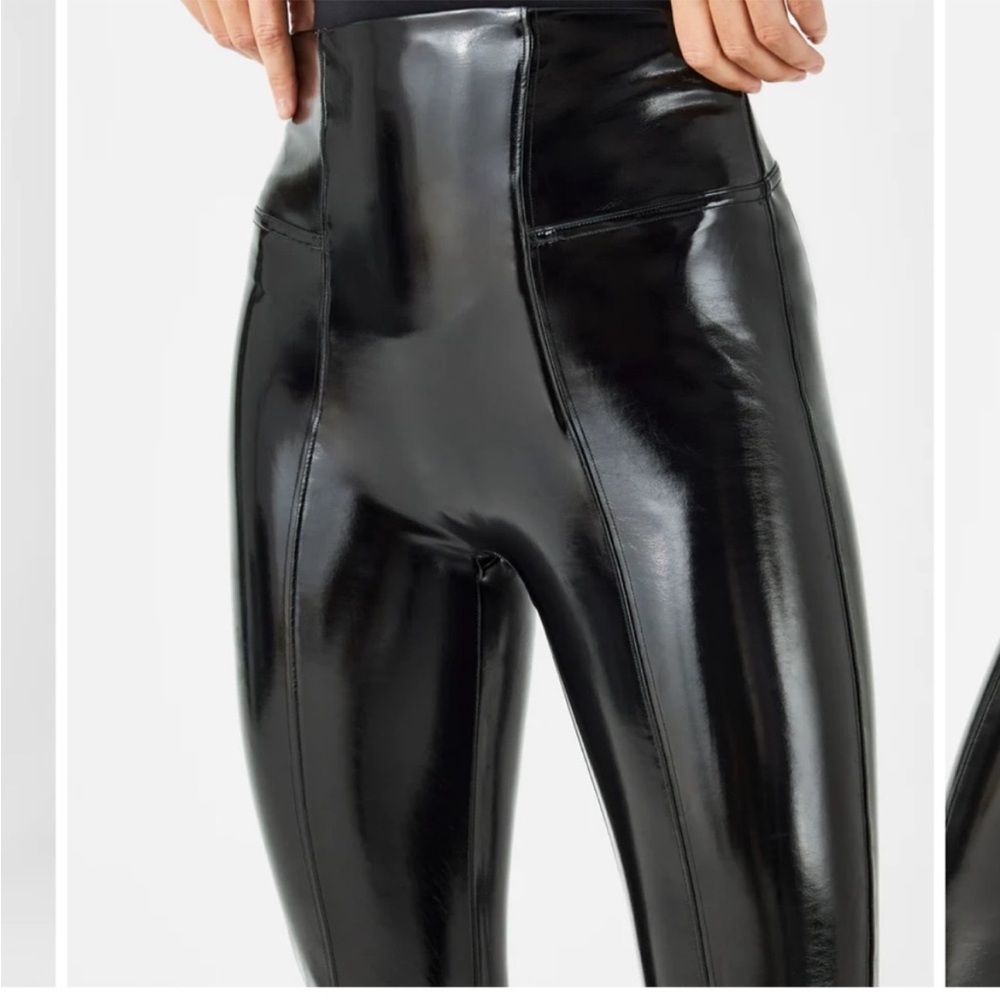 Spanx patent leather leggings